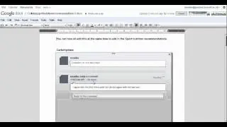 Using the  discussion button in Google Documents
