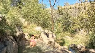 Remington Hot Springs, CA on the Kern River - DYK stinky sulfur from hot springs is awesome + more