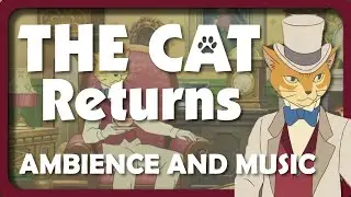The Baron's Cosy Sitting Room with clock, crackling fire and music | 1 hour | Studio Ghibli