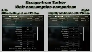 EfT Watt Consumption Comparison with 80 FPS Limit vs No Cap