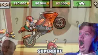 😂BEATING BOSS Level with SUPERBIKE💪-Hill Climb Racing2