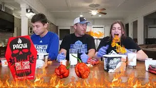 Family Paqui One Chip Challenge 2020! Spiciest Chip in the World!