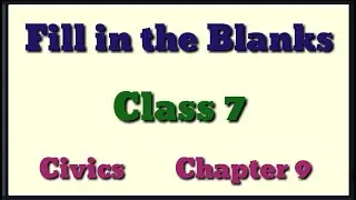 Fill in the blanks class 7 sst/ class 7 civics ch 9 struggles for equality