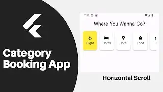Flutter Category View - Building a Booking App | Flutter Horizontal Scroll | Flutter Category Card