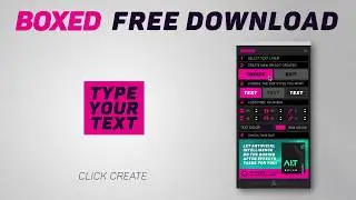 BOXED - FREE DOWNLOAD - After Effects Self Resizable Text Boxes Script