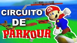 Hice un circuito de Parkour en Mario Builder 64