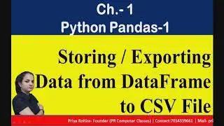 Export data from DataFrame to CSV file