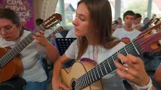Ф. Шуберт "Баркарола", аранж. Е. Аксёнова Оркестр семиструнных гитар школы "Русская гитара" - 2022.
