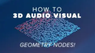 How to make a custom 3D Audio Visualizer | BEGINNER BLENDER TUTORIAL IN GEOMETRY NODES