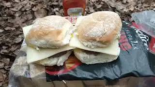 TOMSHOO camping stove burger cooking shenanigans