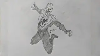 How To Draw Ultimate Spider-Man Miles Morales drawing | Spider man drawing