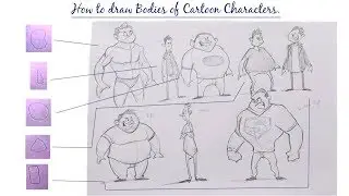 How to design Bodies of Cartoon Characters | Character design tutorial