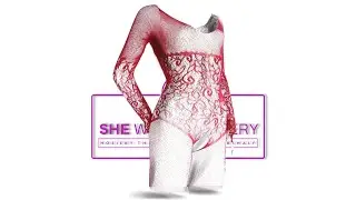 She-Woolf Hosiery,  Dim The Lights, Red Full Length Long Sleeve Body Stocking.