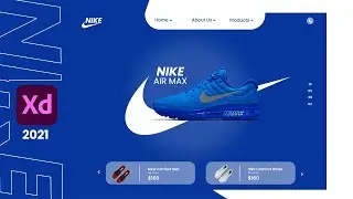 NIKE AIR website landing page 2024 | Adobe XD Tutorial.