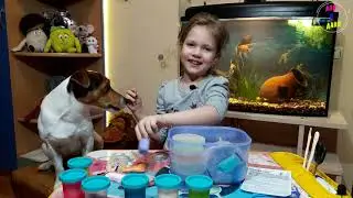 Аня и Даня открывают набор "Создай слайм" слайм бокс