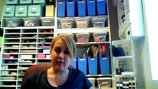 Organize stamps and ink pads for scrapbooking