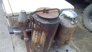 ВАЗ 2106 на дровах  Поездка за грибами