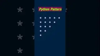 Pyramid Pattern in Python | Python star pattern | 