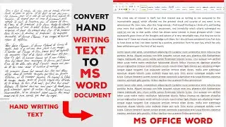 Convert Image to Text Use Google Docs | Convert Hand Writing Text To MS Word Document