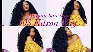AFFORDABLE WIG SERIES : HUMAN HAIR DUPE / 30$ FREETRESS KITRON REVIEW || PIECE OF CHIC