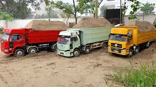 Xe Ô Tô Tải Chở Cát Điều Khiển, Ô Tô Đồ Chơi Chở Cát Quá Tải Trọng, Dump Truck