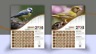 Calendar Design 2023 | How to  Make Calendar In Illustrator