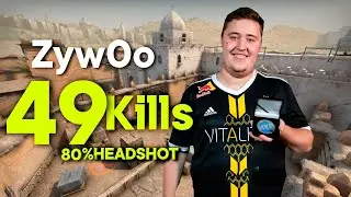 ZywOo // Map: dust2 - 49 kills 80% HS !! 😨