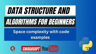 Space complexity of an algorithm  - O(1), O(n), O(log N), ...O(N!) space..