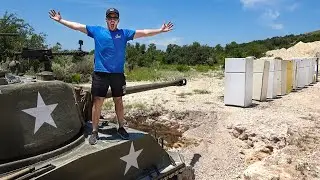 TANK Vs. 10 FRIDGES!!! (5 Million Subscribers Special)