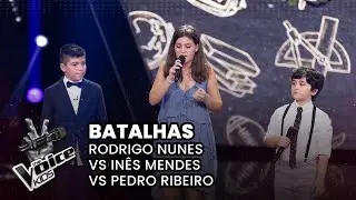 Rodrigo Nunes vs Inês Mendes vs Pedro Ribeiro| Batalhas | The Voice Kids Portugal 2024