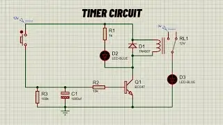 Simple timer circuit in Proteus