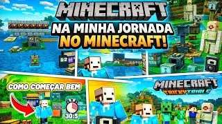 Tudo que eu já fiz até agora no Minecraft na minha jornada