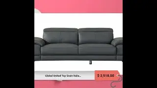 Global United Top Grain Italian Leather Sofa