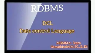 DCL  in RDBMS / Data control language
