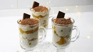 Потрясающий ДЕСЕРТ за 5 минут! Творожный десерт с персиками и кофе!😋