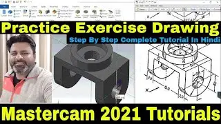 Mastercam 2021 tutorials for beginners | How to Create Solid In Mastercam 2021 Practice Exercise-6