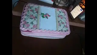 Riciclo portamatite  in una meravigliosa porta oggetti di crochet e cucito