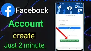 How to Create a New "FACEBOOK" Account Just 2 minute 👌
