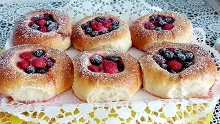 ЛЕТНЯЯ ВЫПЕЧКА/ВАТРУШКИ С ЯГОДАМИ/РУМЯНЫЕ И ВОЗДУШНЫЕ