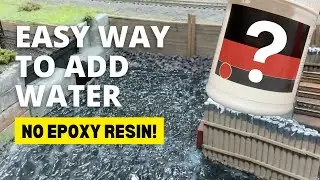 Easy Way to Add Water To A Diorama or Model Railroad | N Scale Railcar Float Harbour Scene Part 5