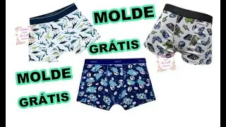 COMO FAZER MOLDE GRÁTIS CUECA BOX INF4NTiL.