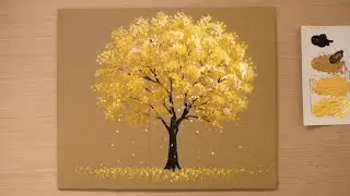 Paint on 'Cardboard Box' / Tree painting technique