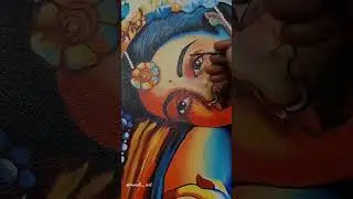 magical touch on krishna ♥️💖 #krishna #painting #Shorts