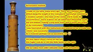 Renaissance Rackett   homemade