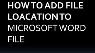 insert the file Name & file path  into footer