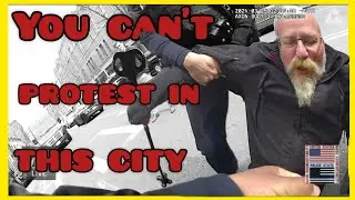 COPS STEAL PROTEST SIGNS FROM MAN WITH PROSTHETIC LEG | DA AND CITY COPSPIRE