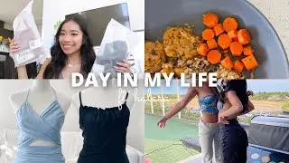 USUAL DAY IN MY LIFE (halara try-on, cooking + brand campaign)