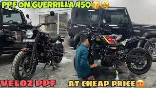 Finally PPF on my Royal Enfield GUERRILLA 450 | Veloz PPF | Self Healing PPF | Worth it ?