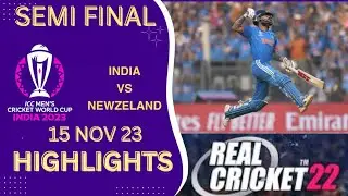 IND VS NZ SEMI FINAL 15 NOV 2023 | 1st INNINGS | RECREATED BY REAL CRICKET 22