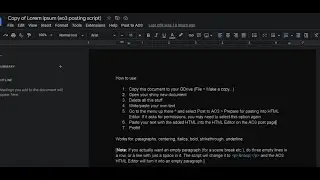 AO3 Google Doc HTML Script Tutorial